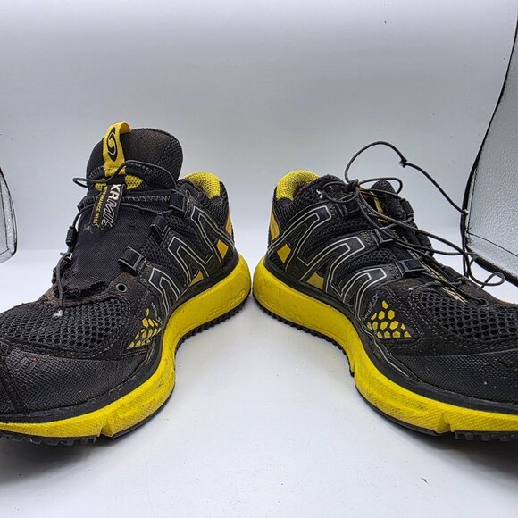 Salomon XR Mission Mens Size 7.5 Black Yellow Athletic Shoes Trails Camping - Picture 2 of 14